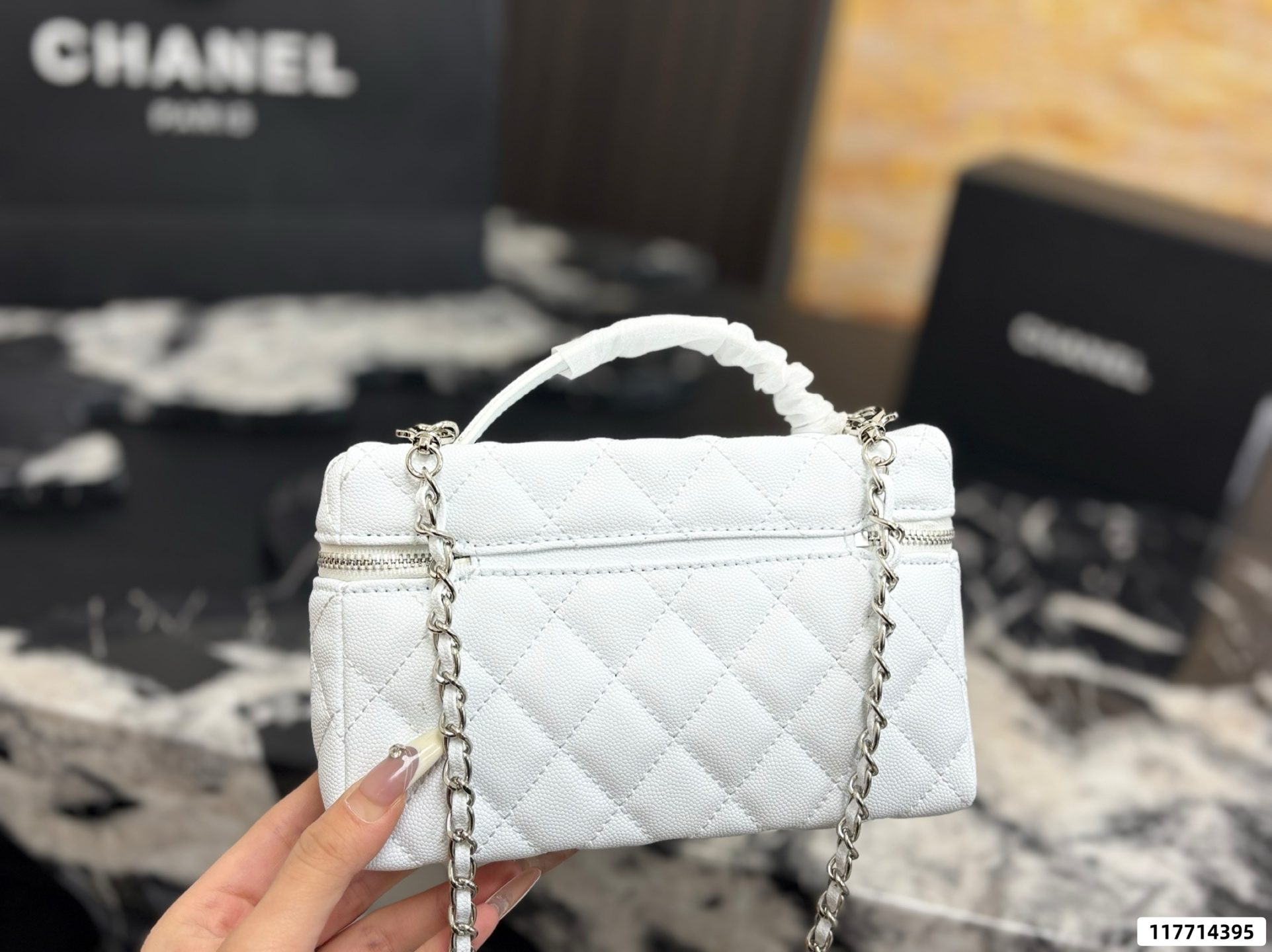 Chanel Vanity with chain Bag - Image 10