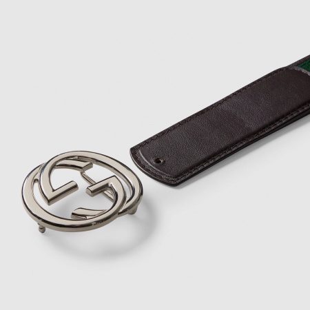 Gucci Reversible Belt with Interlocking G Buckle - Image 2