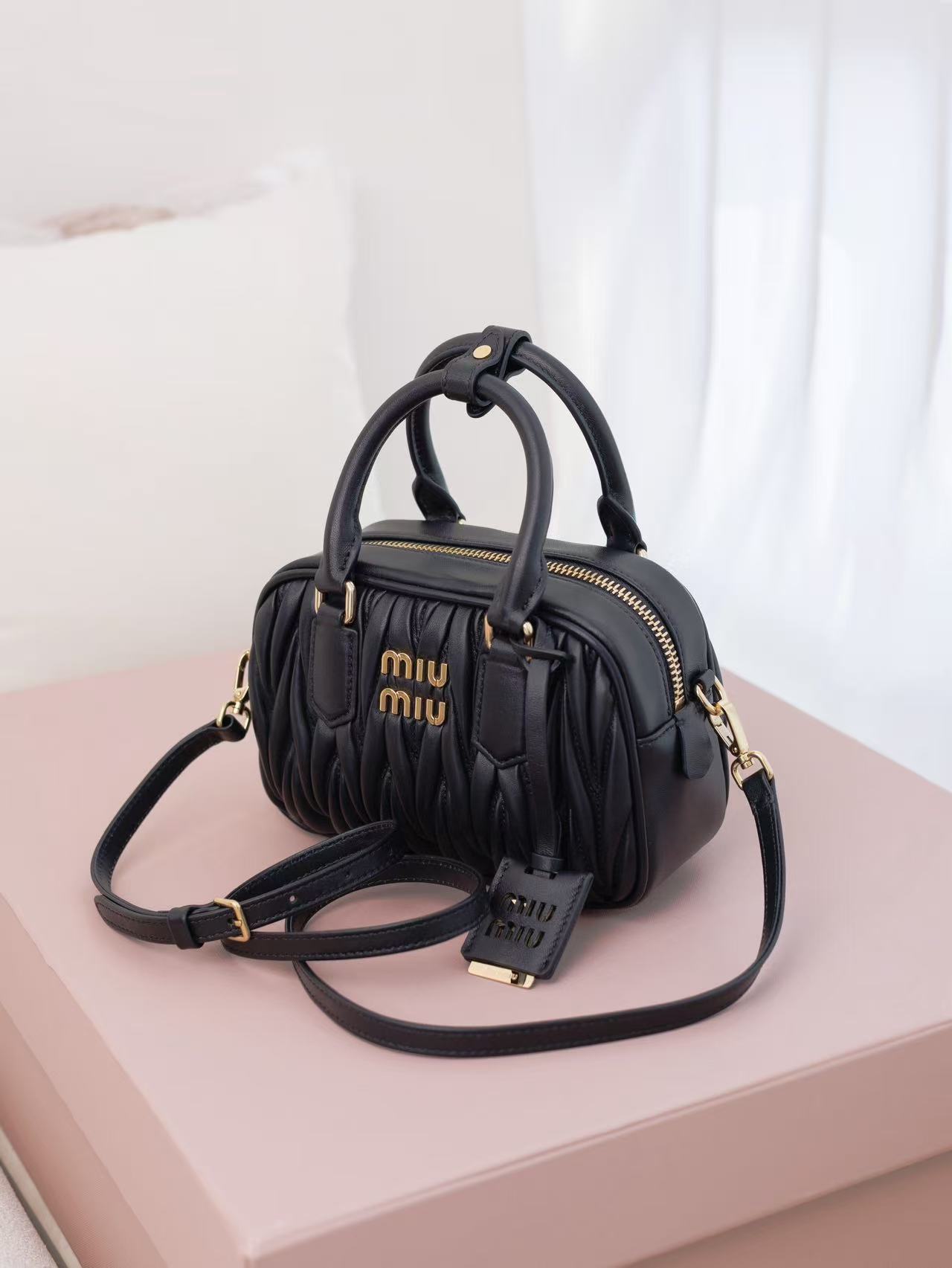 Miu Miu Arcadie Matelasse Nappa Leather Bag - Image 9