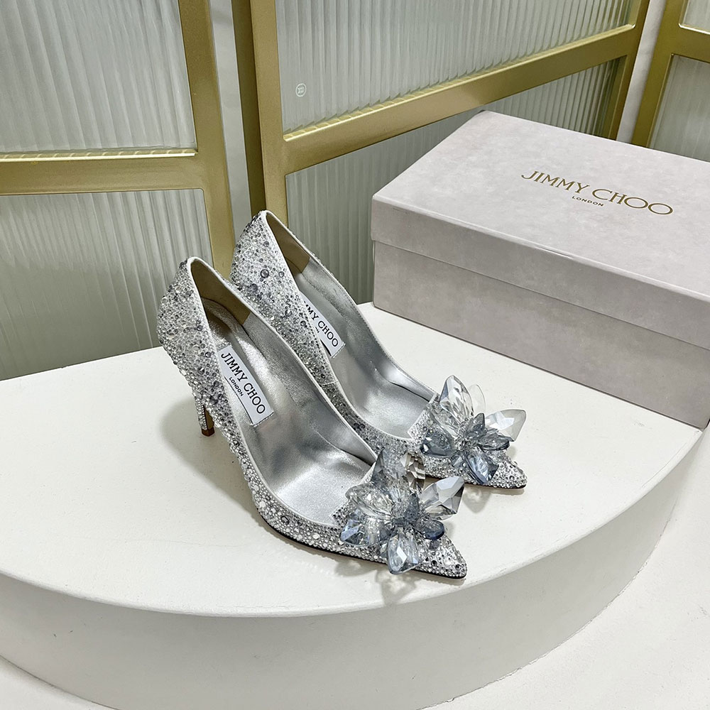 Jimmy Choo Allure Crystal Point Slide Sandal - Image 5