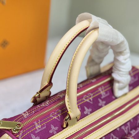LV Monogram Denim Neo Speedy Fuchsia Bag - Image 8