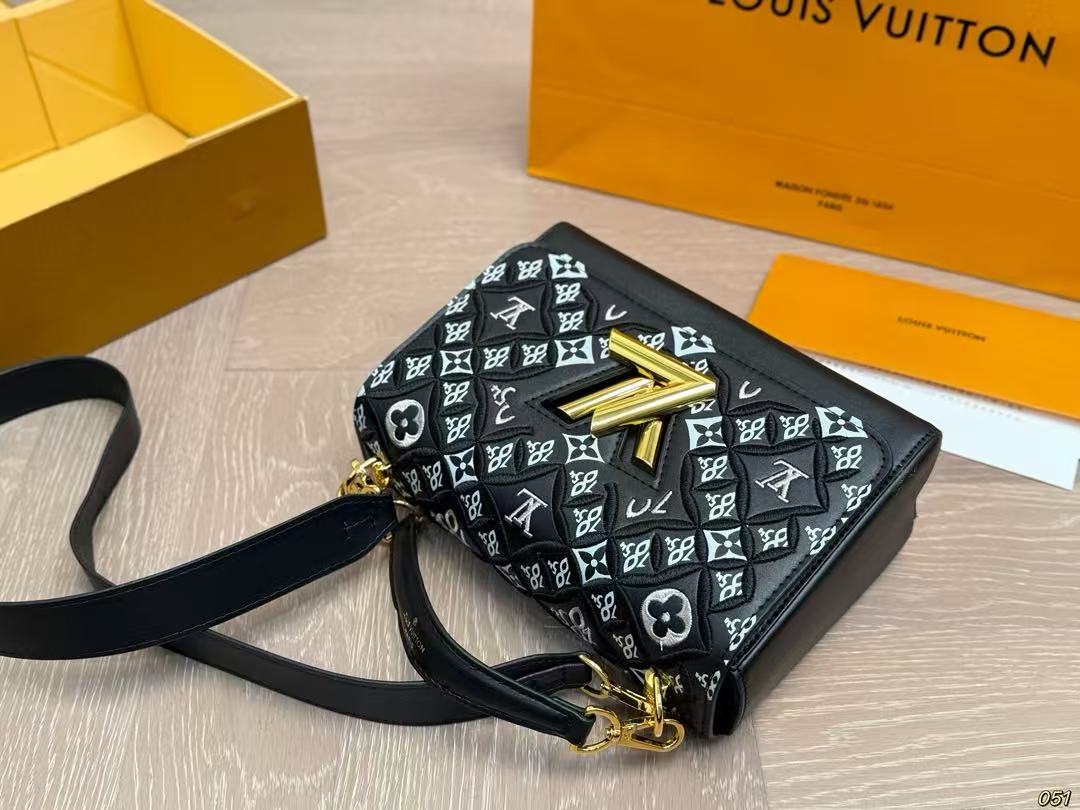 LV Calfskin Since 1854 Embroidered Twist MM - Image 14