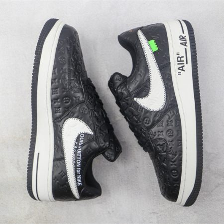 LV x Nike Air Force 1'07 LV8 Low Black/white/LV Monogram - Image 9
