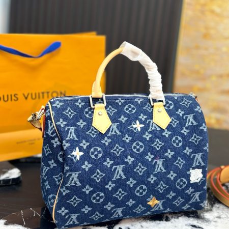 LV Denim Pillow Bag - Image 7