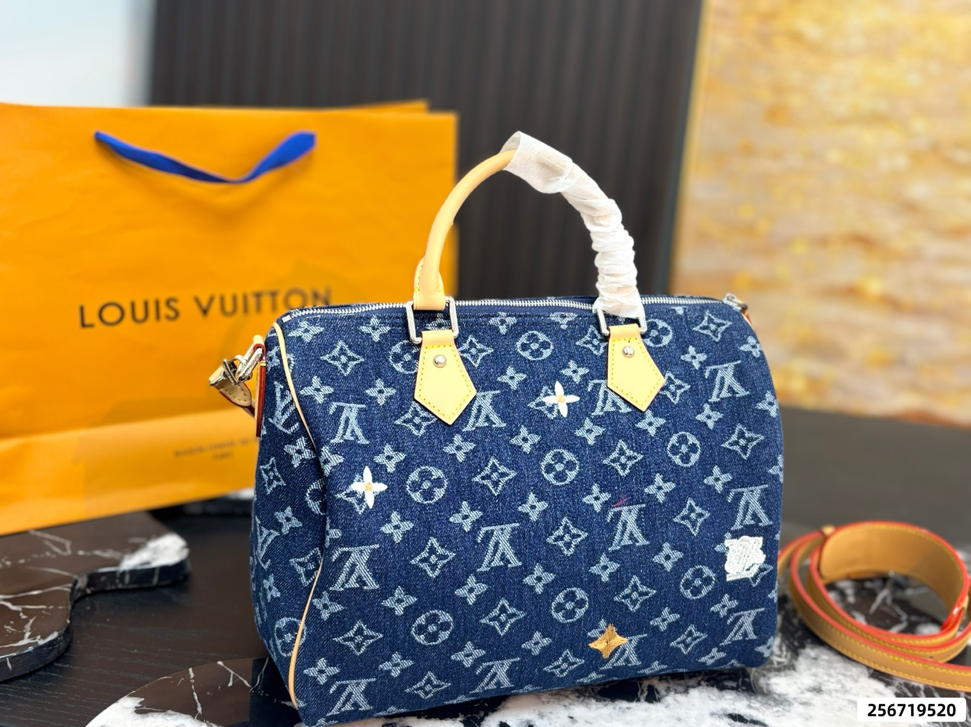 LV Denim Pillow Bag - Image 7
