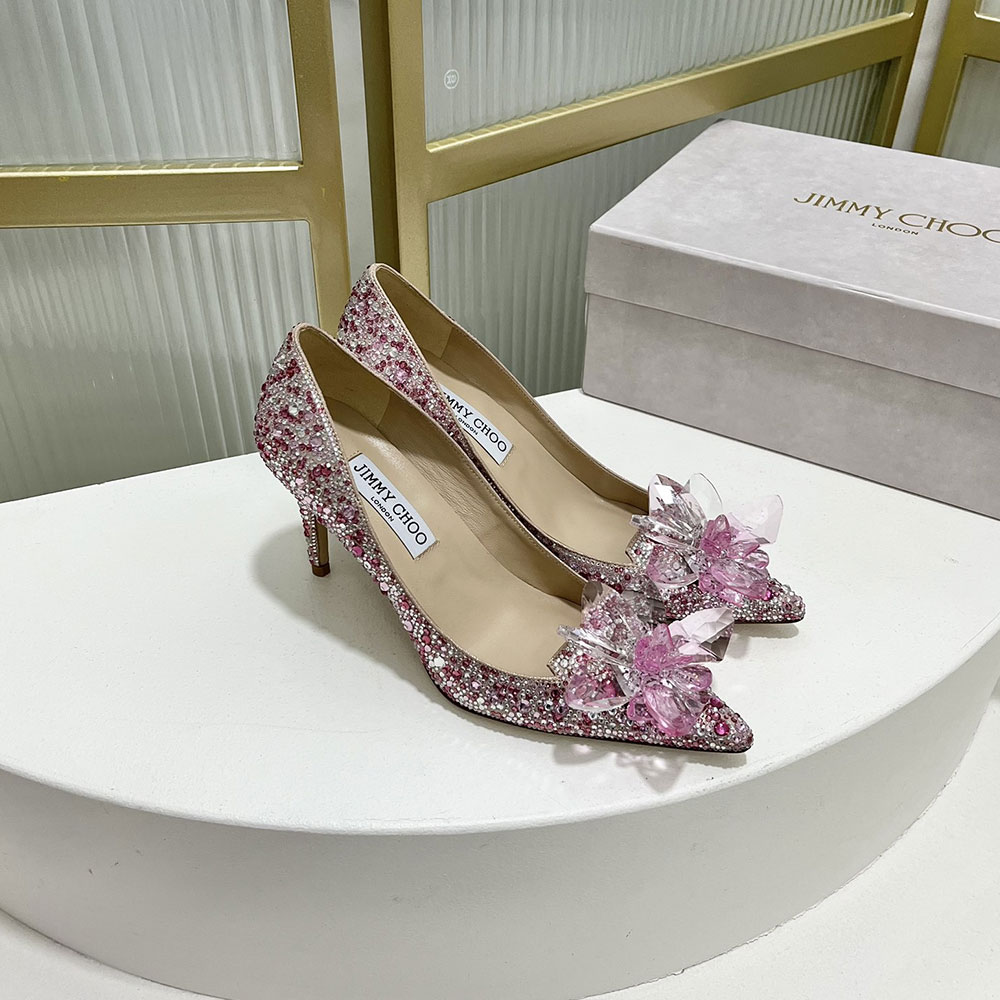 Jimmy Choo Allure Crystal Point Slide Sandal - Image 8