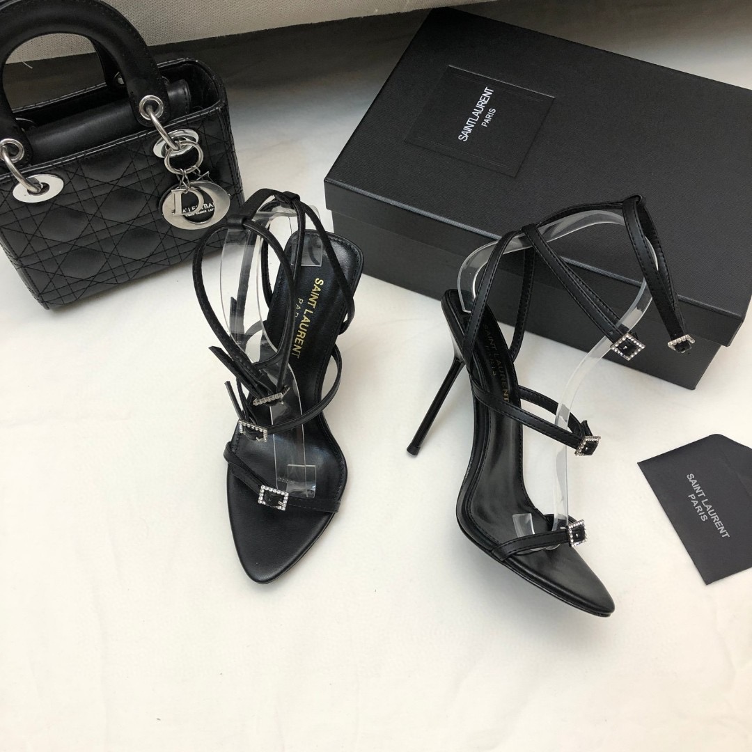 YSL 10.5CM Strap & Buckle Slide Heels - Image 6
