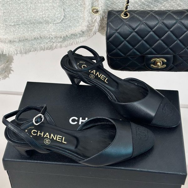 Chanel Lace-up heels Sandals Slide