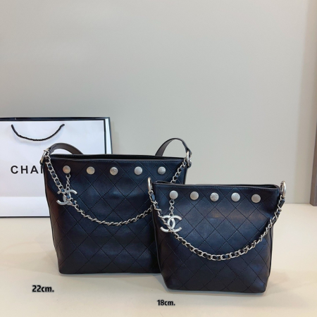 Chanel Bucket Bag Black 10A - Image 5