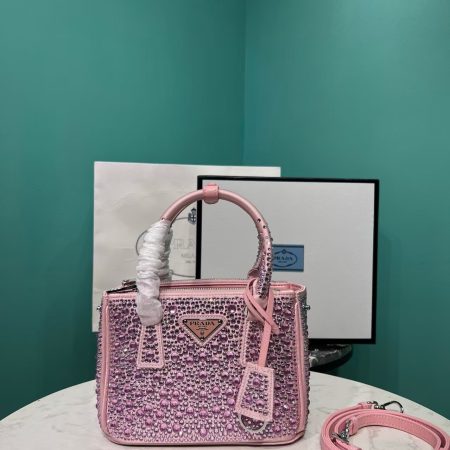 Prada Galleria Anti Crystal Handbag Pink