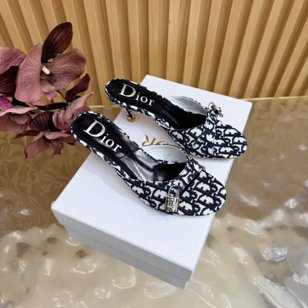 Dior denim lock & key shoes