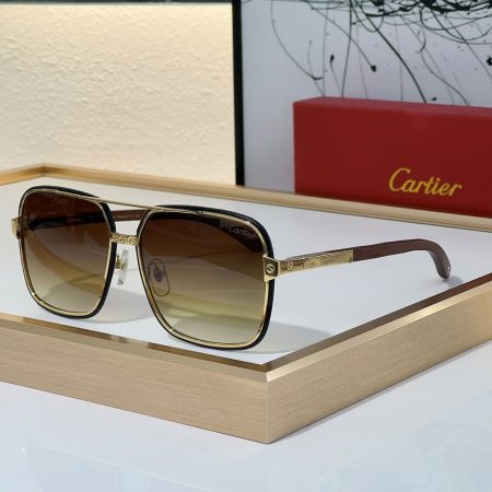 Cartier Metal Side Color Matching Aviator Sunglasses Top quality - Image 4