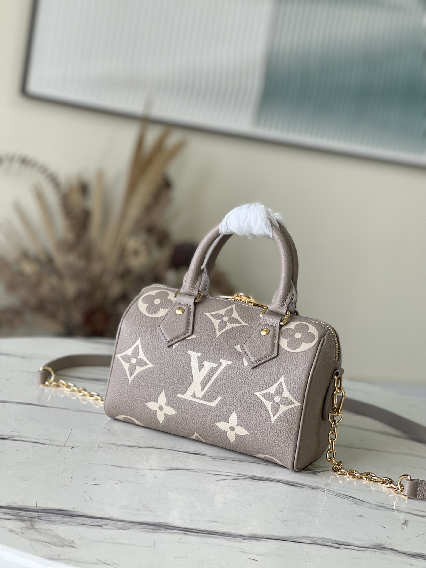 LV Speedy Bandouliere Grey Bag - Image 1