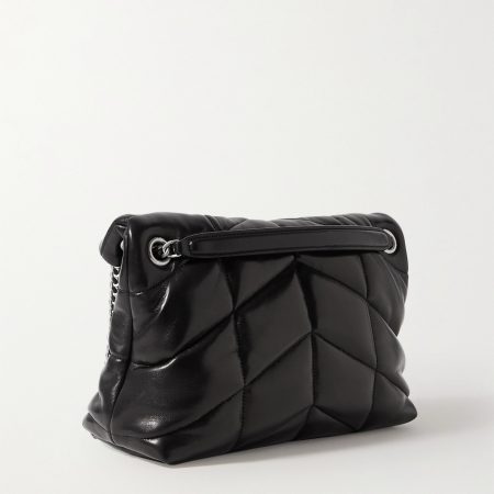 SAINT LAURENT Loulou Puffer small quilted leather shoulder bag black - Image 3
