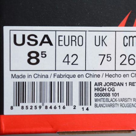 Air Jordan 1 Retro High OG Chicago Red 555088-101 - Image 7