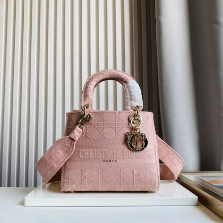Dior Medium LADY Bag Cannage Embroidery - Image 5