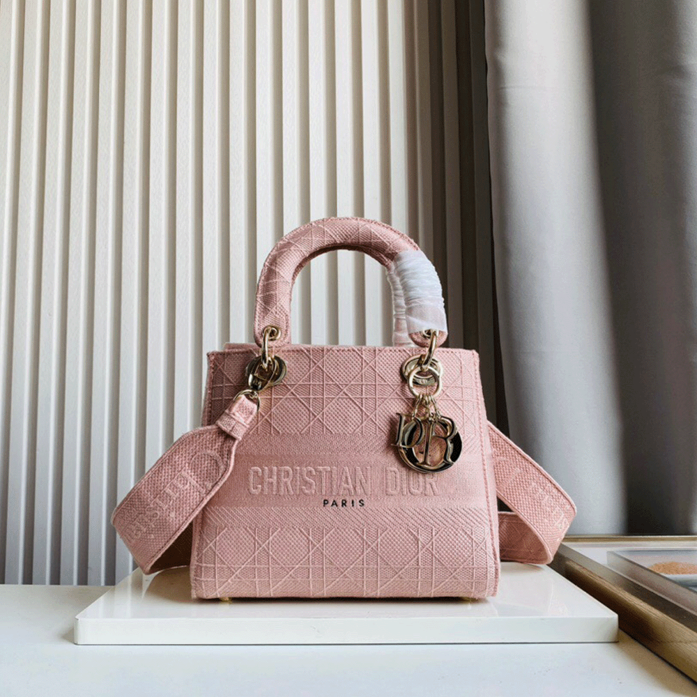 Dior Medium LADY Bag Cannage Embroidery - Image 5