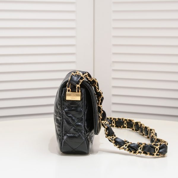Chanel Hobo Wide Shoulder Strap Crossbody Bag Shoulder Bag