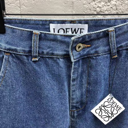 Loewe Anagram Baggy Jeans in Denim Blue - Image 5