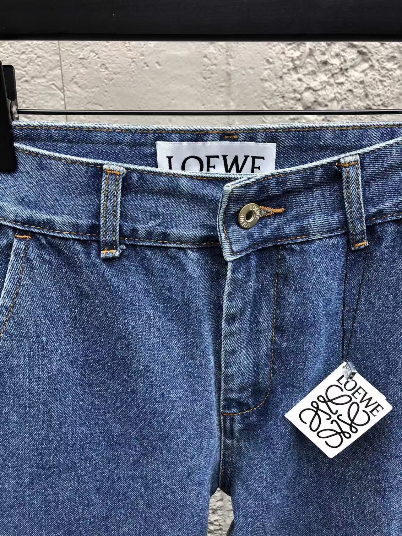 Loewe Anagram Baggy Jeans in Denim Blue - Image 5