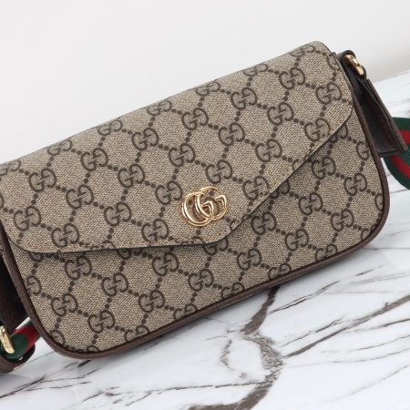 Gucci Ophidia Pochette in Beige and ebony Supreme - Image 5
