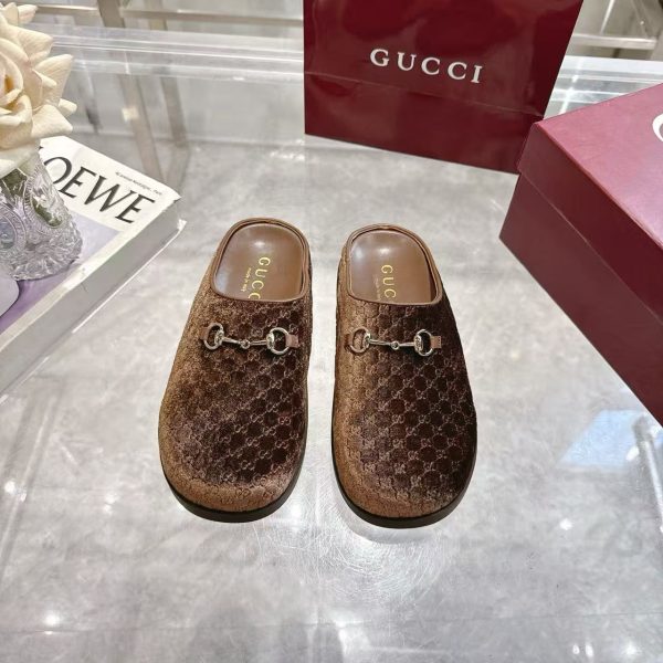 Gucci Horsebit Cotton Slippers