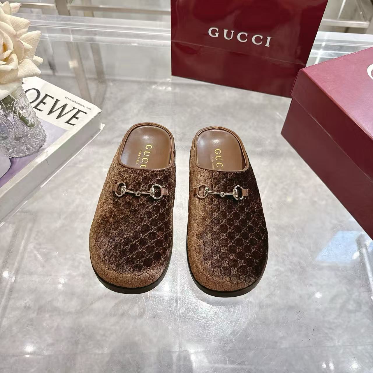 Gucci Horsebit Cotton Slippers - Image 1