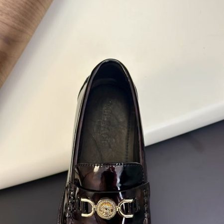 Versace Black Leather Medusa 95 Loafers - Image 6
