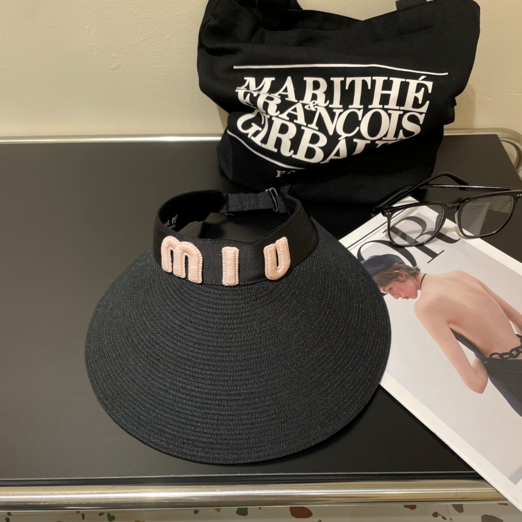 Miu Miu Empty Top Sun Hat  Sunhat - Image 4