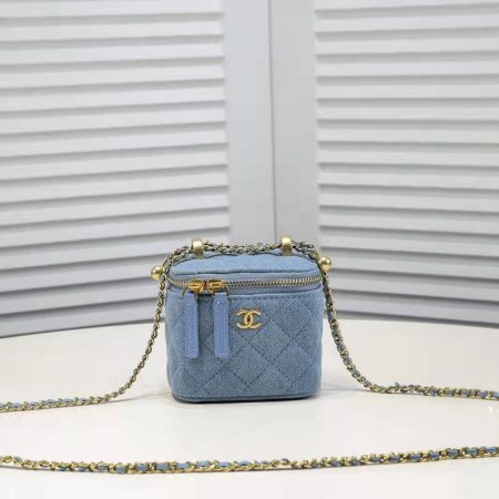 Chanel Denim Golden-Ball Makeup Box - Image 3