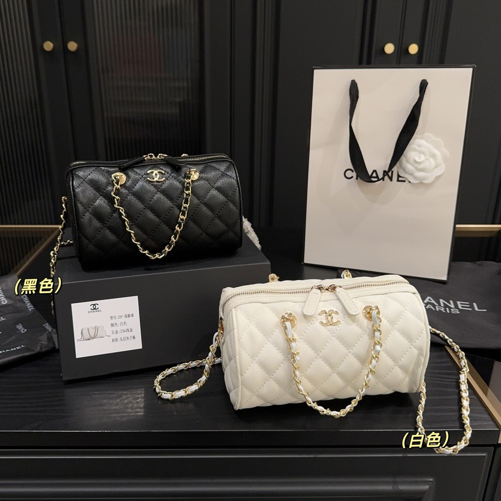 Chanel Caviar Boston Bowling Bag - Image 3