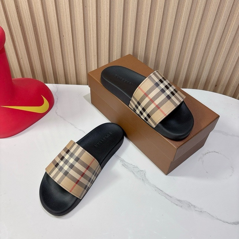 Burberry Summer Plaid Slippers - Image 1