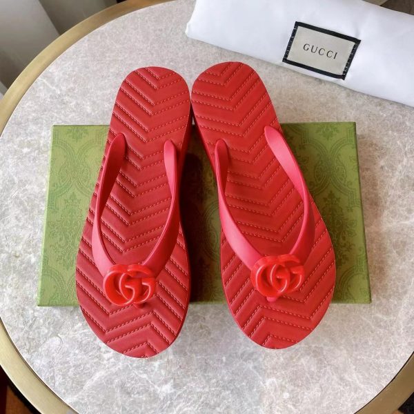 Gucci Shoes V-shaped toe clamp Band drill Slide Sandal