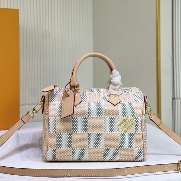 LV  Speedy 25 Checkerboard Shoulder Bag Handbag