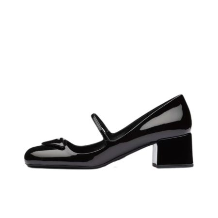 Prada  Patent Leather Medium Low 4.5CM Sandals Slide - Image 2