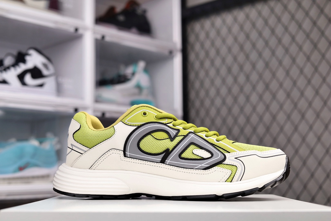 Dior B30 Dad Sneakers Green Biege (1:1 Version) - Image 6
