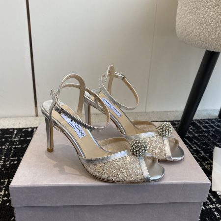 Jimmy Choo Sacora Leather Slingshot Fashion Buckle Slide Sandal - Image 16