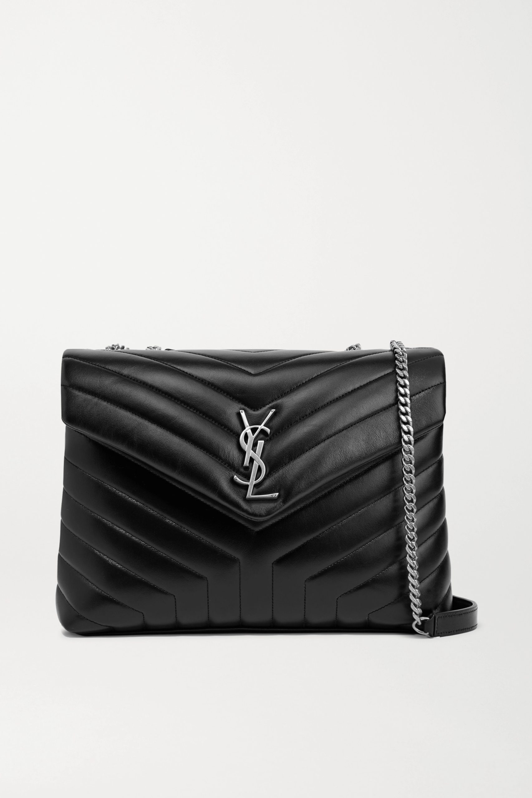 SAINT LAURENT Loulou medium quilted leather shoulder bag black - Image 1