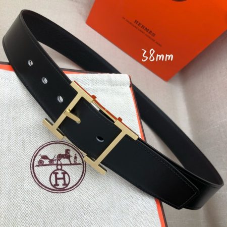 Hermes H Belt Buckle & Reversible Black For Women, Women Belt 380MM - Image 7