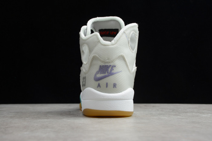 Off-White Air Jordan 5 white green purple CT8480-105 - Image 18