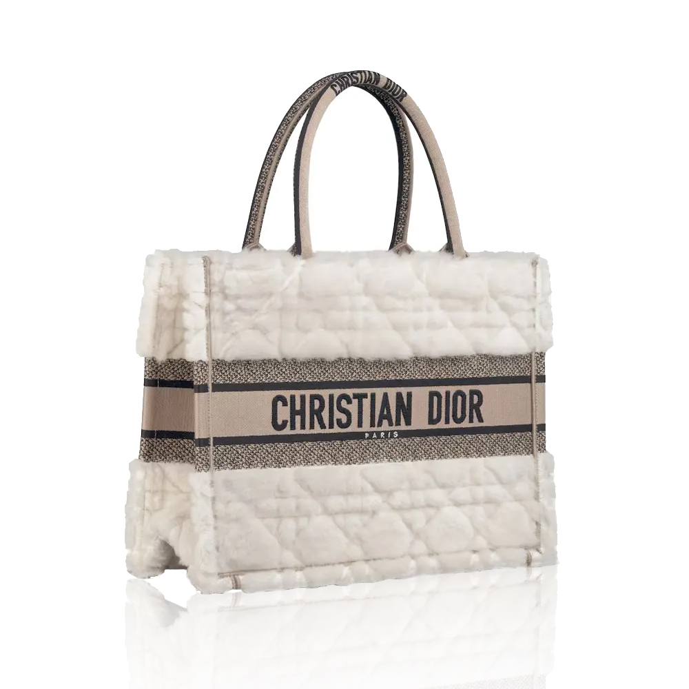 Dior Shearling Book Tote Medium Large Size - Image 1