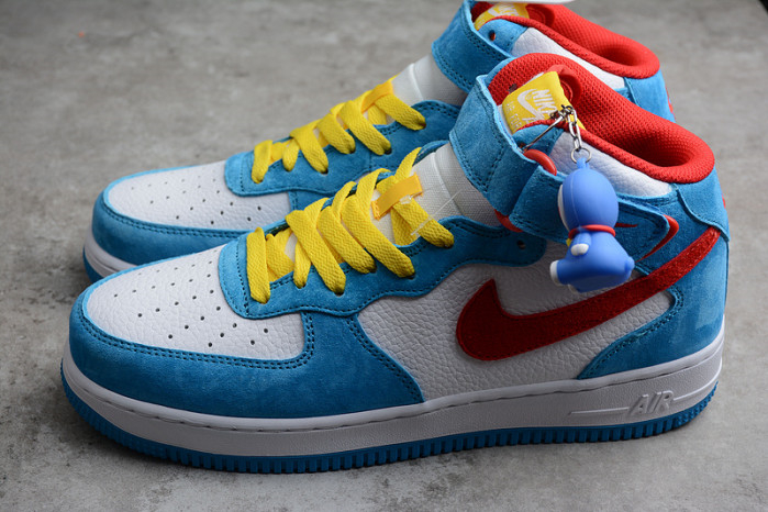 Nike Air Force 1 07 Mid Doraemon White Blue Red Yellow GB1236-160 - Image 12