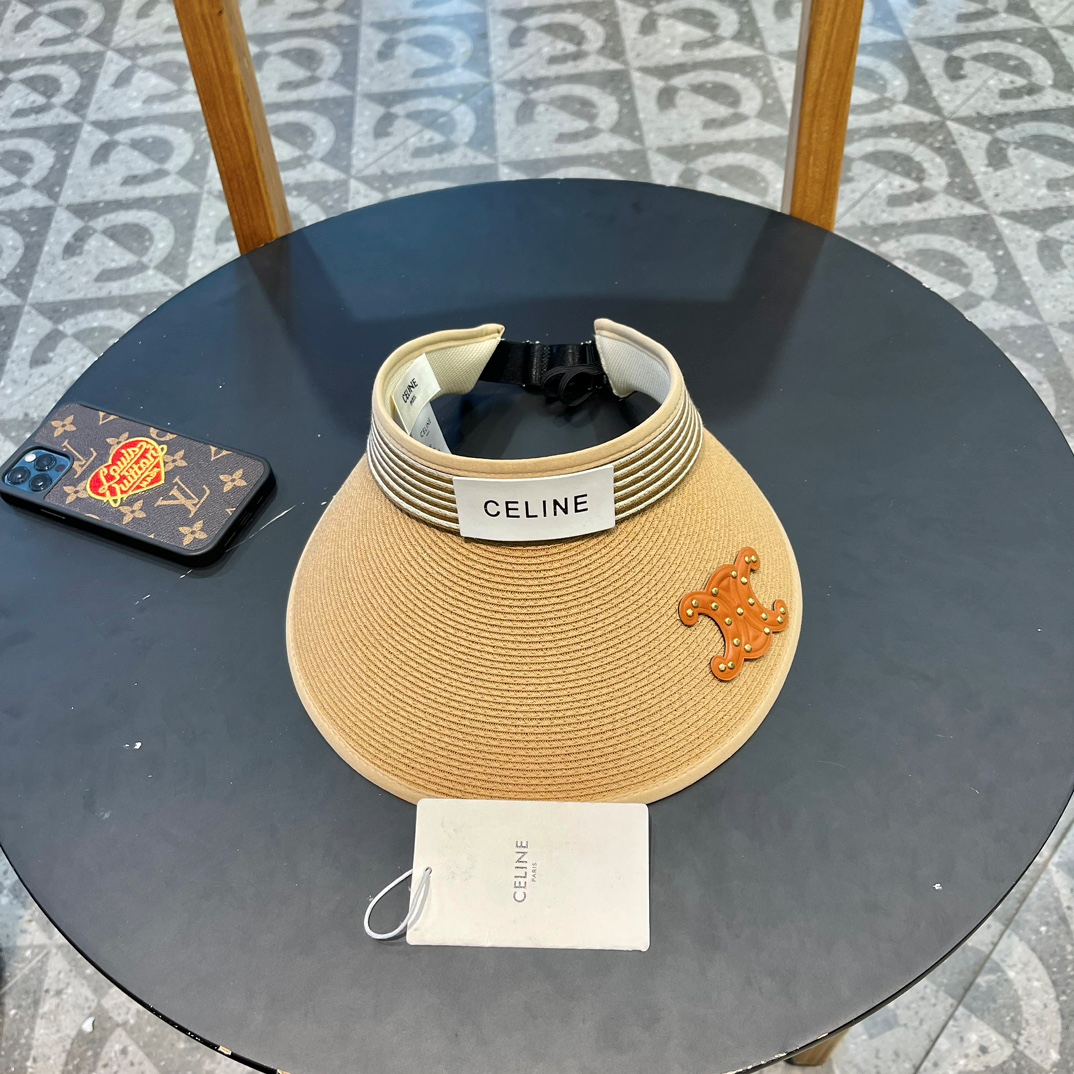 Ceiline Empty Top Hat UV Protection Large Brim Sunhat - Image 2