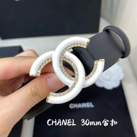 Chanel Belt With Double C Buckle Black Women Belt 30MM - Image 2