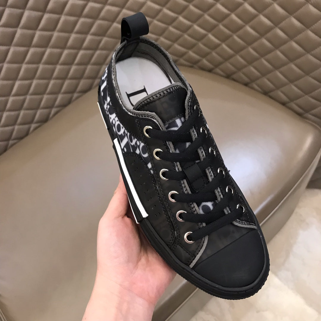 Dior B23 Black Low-top Canvas Shoes - Image 4