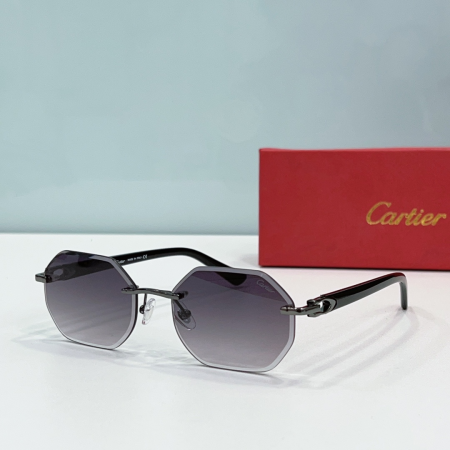 Cartier Metal Leg Rimless Sunglasses Top quality - Image 3