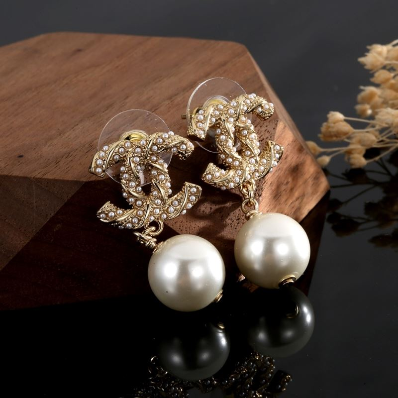 Chanel Pearl Double C Earrings - Image 1