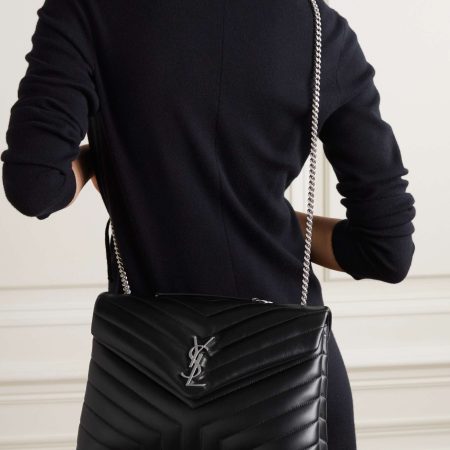 SAINT LAURENT Loulou medium quilted leather shoulder bag black - Image 3