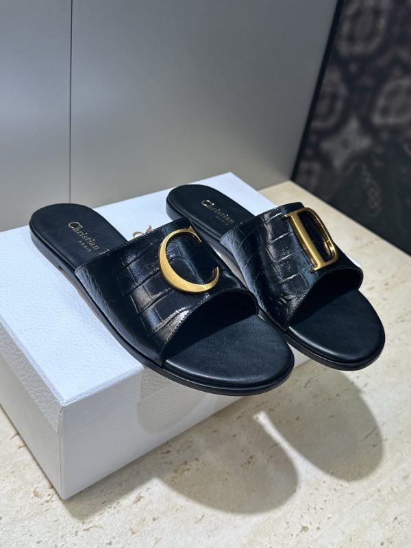 Dior CD Logo Slides Sandals