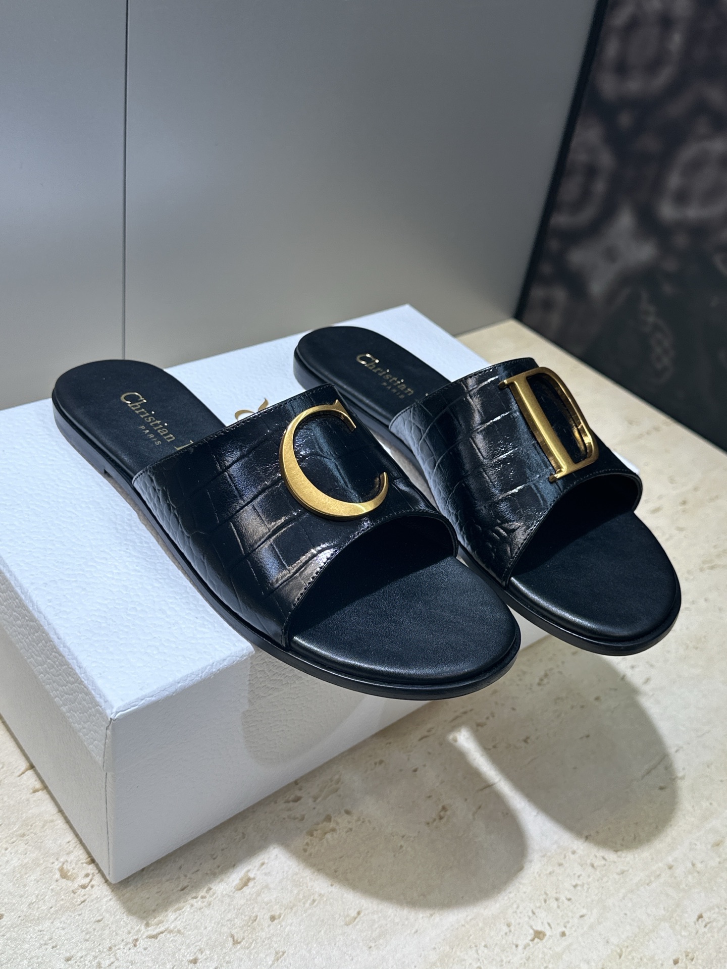 Dior CD Logo Slides Sandals - Image 8
